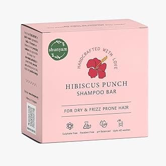 Shunyam All-Natural Shampoo Bar for Dry and Frizzy Hair - Sulphate Free, Natural, Eco-Friendly, Sustainable, Plastic Free - Hibiscus Punch, 70 gm