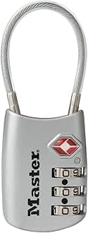 Master Lock 4688DSLV TSA Accepted Cable Luggage Lock, Silver