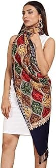 Women's Kashmiri Aari Embroidered Wool Stole (Kp102)