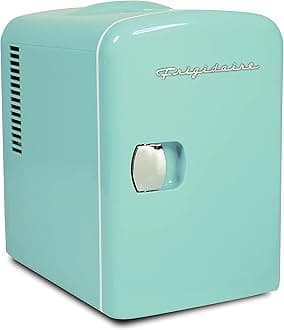 FrigidaireMini Portable Compact Personal Fridge Cooler, 4 Liter Capacity Chills Six 12 oz Cans, 100% Freon-Free & Eco Friendly, Includes Plugs for Home Outlet & 12V Car Charger - Mint