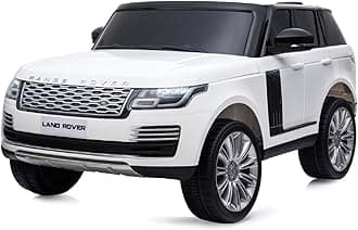 Licensed 24V Vogue HSE 4WD 2 Seater Ride On Jeep with MP4 Player, Leather Seats, EVA Tyres and Bluetooth Parental Remote - White | Outdoor Toys | Opening Doors and Bonnet