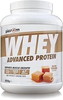 Protein Whey Powder | 67 Servings of High Protein Shake with Amino Acids | for Optimal Nutrition When Training | Low Sugar Gym Supplements (Salted Caramel, 2010g)