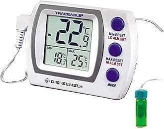 Traceable Jumbo Calibrated Digital Fridge Thermometer/Freezer Thermometer with Bottle Probe, –58 to 158 Fahrenheit, 0.1 Resolution, Accuracy of 1 Degree Celsius