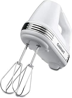Cuisinart HM-70 Power Advantage 7-Speed Hand Mixer, Silver,White