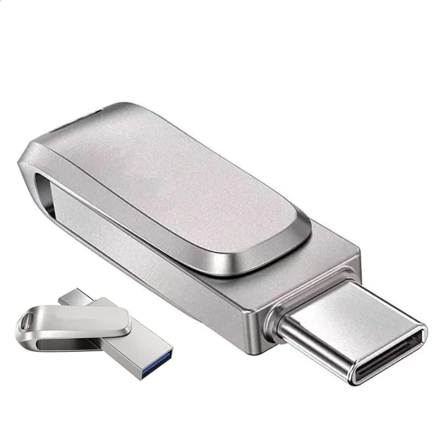 2TB USB Flash Drive 3.1 Type C Interface High Speed USB Flash Drive Dual Drive 2in 1 Thumb Drive with Keyhole and Keychain OTG for Smartphones, Computers, Tablets, PC (2)