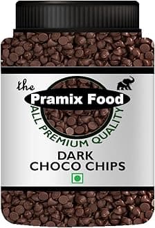 Pramix Dark Chocolate Mini Choco-Chips – Baking Ingredient, Topping and Decoration Candy for Ice Cream, Desserts and Baked Goods (100gm)