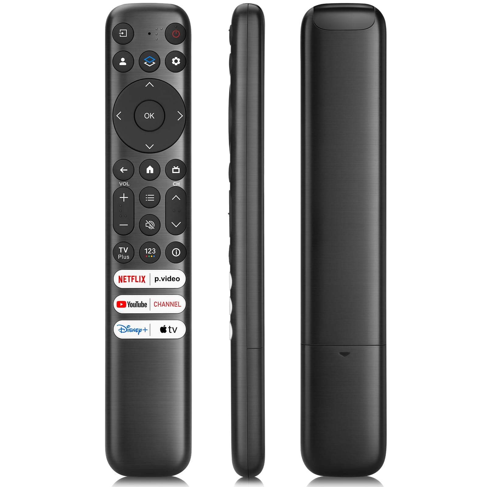 Replacement Remote for TCL-Google-TV-Remote, Compatible with TCL Q550G Q650G Q670G Q750G QM850G S370G S450G S470G S550G FHD HDR LED UHD QLED Smart TVs.