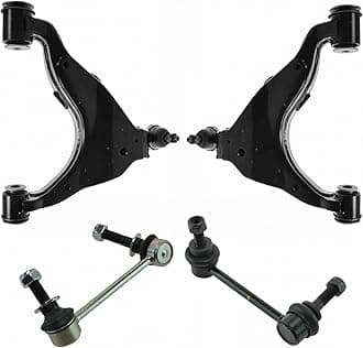 TRQ Front Suspension Kit Control Arm with Ball Joint Sway Bar Stabilizer Link Compatible with 2003-2009 Lexus GX470 Toyota 4Runner 2007-2009 FJ Cruiser