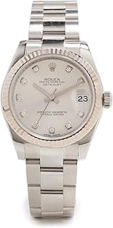 Pre-Owned RolexWomen's 18k 31mm Rolex Date Just Silver Watch, Silver, One Size