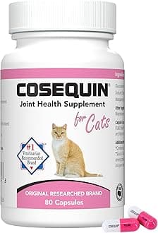 Nutramax Cosequin Joint Health Supplement for Cats - With Glucosamine and Chondroitin, 80 Capsules