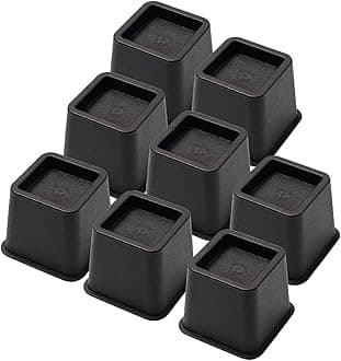 Ihomepark Bed Risers 3 Inch, Heavy Duty Square Furniture Frame Lift for Couch, Chair, Desk, Sofa and Bunk Bedpost, Set of 8