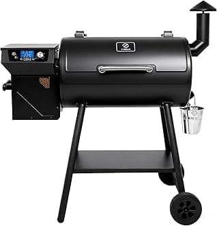 Z GRILLS ZPG-550B2 Wood Pellet Grill & Smoker with PID 3.0 Controller, 553 sq in Cooking Area, Meat Probe, Hopper Cleanout, 8 in 1 BBQ Grill Outdoor Auto Temperature Control, Black