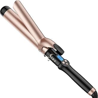 IKV 1 1/2 inch Extra Long Barrel Curling Iron, 1.5 Inch Large Barrel for Long Hair Ceramic Tourmaline