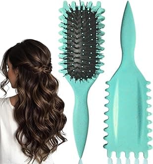 Curl Defining Brush, Curly hair brush, Solid bristle, Shaping and Defining Curls for Women to Reduce Pulling, Curl Brush, hair brushes for women & curling brush