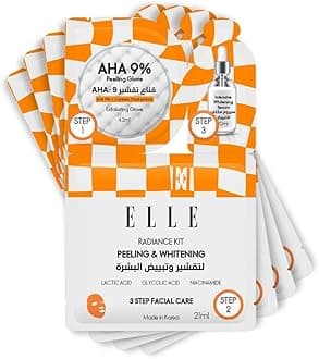 ELLE Radiance Kit – 3-Step Peeling & Whitening Treatment with AHA Peeling Glo...