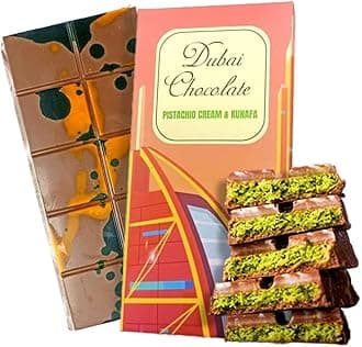 Dubai Chocolate Pistachio Cream and Kunafa Bar, 200g