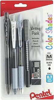 Pentel Color Shades Writing Pack - Black (BLBKALZBPA)