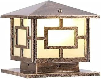 Outdoor Column Lights, IP65 Waterproof Patio Post Lamp External Anti-Rust Aluminum Pillar Lights Outdoor Post Lights E26 Exterior Post Lights Fixtures for Garden Patio Lawn¡­