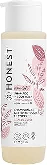 Gently Nourishing Sweet Almond Shampoo + Body Wash, Tear Free Baby Shampoo + Body Wash, Naturally Derived Ingredients, Sulfate & Paraben Free Baby Wash, 18 Fl. Oz