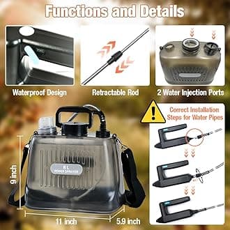 Battery Powered Sprayer 2 Gallon, Upgrade Powerful Electric Garden Sprayer with 4 Mist Nozzles, Adjustable Shoulder Strap, Rechargeable Handle and 32in Telescopic Wand for Lawn, Garden, Clean (Grey)