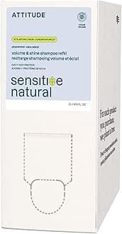 Volume and Shine Hair Shampoo for Sensitive Dry Scalp, EWG Verified, Soothing Oat, For Thin Hair, Naturally Derived Ingredients, Vegan and Plant-Based, Unscented, Bulk Refill, 67.6 Fl Oz