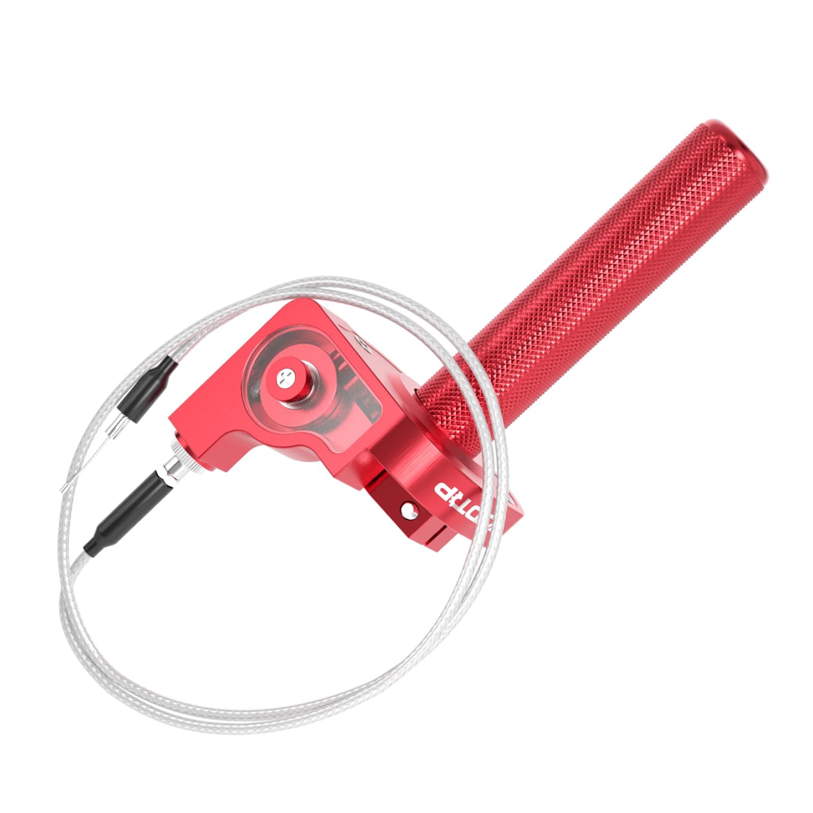 Red Throttle Grip with Throttle Cable