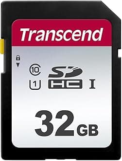 Transcend UHS-I U1 TS32GSDC300S High Speed SDHC Memory Card for Digital Cameras/Photo Box/Everyday Recording & Video/Car Radio Class 10