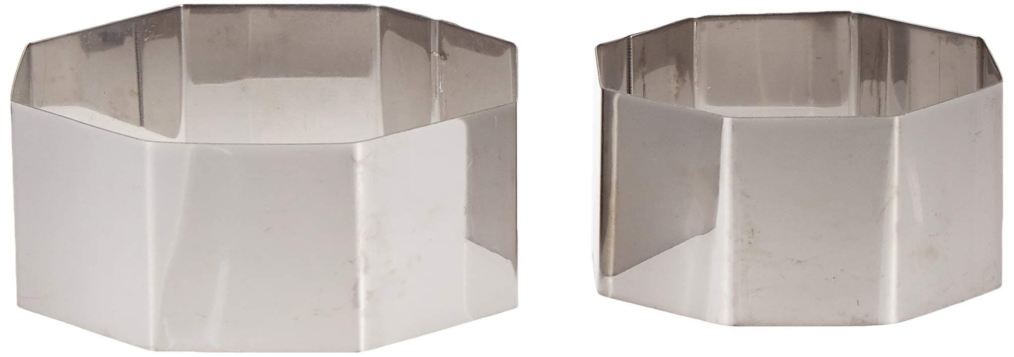 Harmony I4324 2Pc Set Ss Cookie Cutter Hexagonal Shape