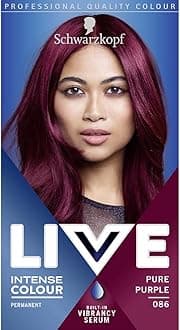Schwarzkopf LIVE Intense Colour, Long Lasting Permanent Purple Hair Dye, With...