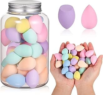 40Pcs Mini Makeup Sponge Multi Colored Beauty Sponges Professional Foundation Sponge Super Soft Facial Makeup Tools for Foundation, Powder, Liquid