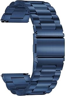 TStrap Metal Watch Strap - Quick Release Watch Bands for Men Women - Brushed Solid Stainless Steel Smart Watch Bracelet - Ladies Replacement Band Clasp Buckle - 16mm 18mm 20mm 22mm