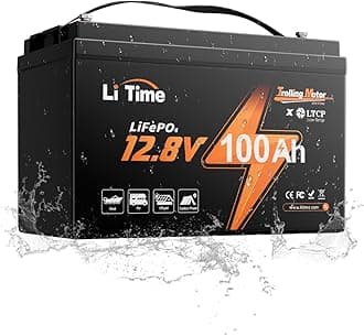 LiTime 12V 100Ah Group 31 LiFePO4 Battery, 12 Vlot Lithium Battery Built-in 100A BMS & Low-Temp Protection, Max. 15000 Deep Cycle for RV, Trolling Motors, Marine, Boat, Travel Trailers