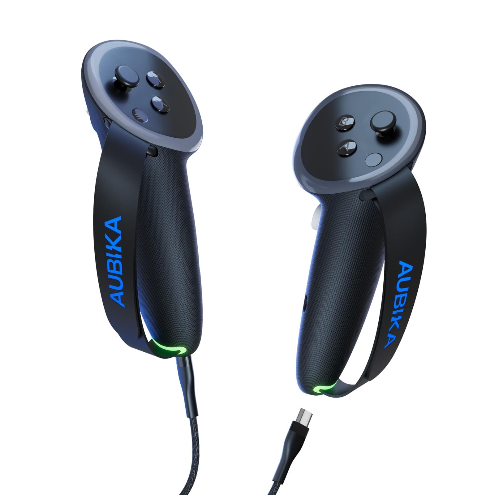 Rechargeable Controller Grip Cover Compatible with Meta Quest 3/Oculus Quest 3, 2 Extra Batteries and Charging Cable Included, VR Accessories, Adjustable to Fit Your Hand Size