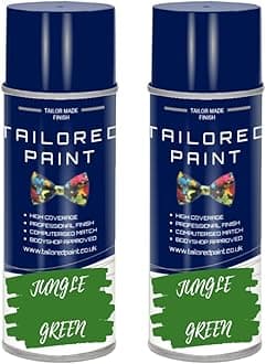Tailored PaintTailored Paint Dead Plant Reviver Aerosol Paint Green Foliage - Gives Dead Shrubs, Hedges, Boxes a Second Life (2, Jungle Green)