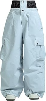 GSOU SNOW Women Men Ski Pants Snowboard Pants Super Baggy Snowboarding Loose Snow Sport Insulation Waterproof Windproof