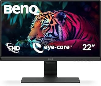 GW2283 Computer Monitor 22" FHD 1920x1080p | IPS | Eye-Care Tech | Low Blue Light | Anti-Glare | Adaptive Brightness | Tilt Screen | Built-in Speakers | HDMI | VGA,Black