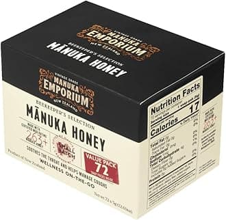 Raw Manuka Honey Packets On-the-Go MGO263+ (UMF 10+ Equiv.) 72 x 0.18oz Snap-Packets | Certified & Authentic | Harvested & Packed in New Zealand
