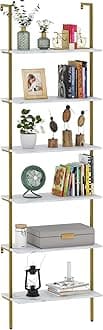 Wolawu Ladder Shelf 6 Tiers White
