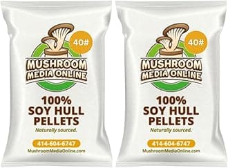 100% Soy Hull Mushroom Pellets – Substrate for Mushroom Cultivation, Ideal for Oyster, Shiitake, Lion’s Mane, and More (120 Pounds)