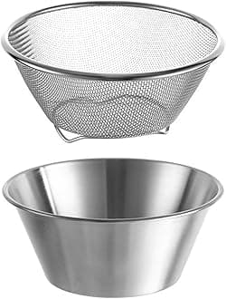 - Berry Baskets, Mini Strainer with Bowl, Stainless Steel Can Colander Small Container for Berries, Strawberry, Grape, Cherry, Dishwasher Safe