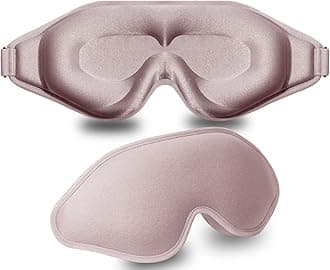 Sleep Mask, 3D Deep Contoured Eye Covers for Sleeping, 99% Block Out Light Eye Mask,Zero Pressure Cup Blindfold for Men Women, with Adjustable Strap for Sleeping, Yoga, Traveling (Pink)