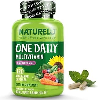 Women’s 50+ Multivitamin One Daily | 120 Vegan Capsules (4 Month Supply) | 29 Essential Vitamins & Minerals, Whole Food with Fruit & Veg Extracts, Iron Free, Gentle, No Tablets | NATURELO