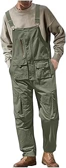 Bib and Brace Workwear Men's Dungarees Mens Denim Dungarees Casual Lightweight Loose Bib Overall Cowboy Rompers Loose Fit Hip Hop Fancy Vintage Cargo Trousers Suspender Jeans