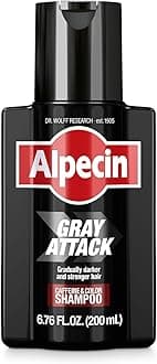 Alpecin Gray Attack Caffeine & Color Shampoo, 6.76 Fl Oz