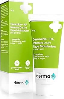 Ceramide + HA Daily Face Moisturizer | Long-Lasting Hydration & Moisture support | Fragrance-Free, Lightweight Face Cream | 1.76 Oz/50g