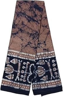 HC Men cotton lungi (unstitched, brown, pure cotton, batik print, 2 meter)