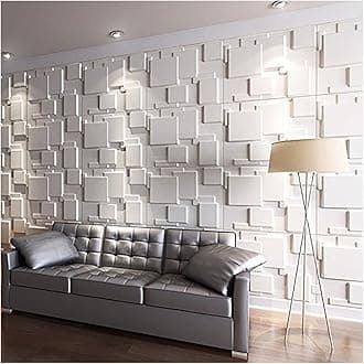 Art3d3D Wall Panels for Interior Wall Decoration Brick Design Pack of 6 Tiles 32 Sq Ft (Plant Fiber)
