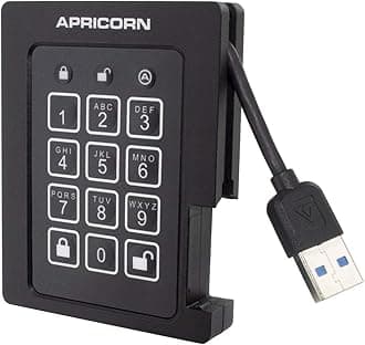 Apricorn Aegis Padlock 240 GB SSD FIPS 140-2 Level 2 Encrypted External Portable Drive