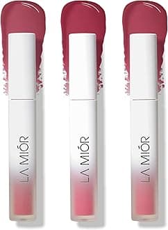 LAMIOR Long-Lasting Juicy Lip Stain | Pack of 3 | 16-Hour Stay, Transfer-Proof, Gel-to-Oil, Plumping, Hydrating | Shade: Dreamy Monsoon