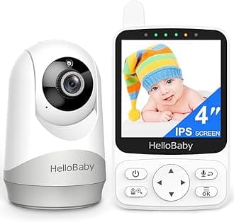 No WiFi Baby Monitor with Voice-Activated Night Vision,4" IPS Camera and Audio, 2-Way Talk and PTZ, 26H Battery and 1000ft Range, Portable for Nursery and Travel